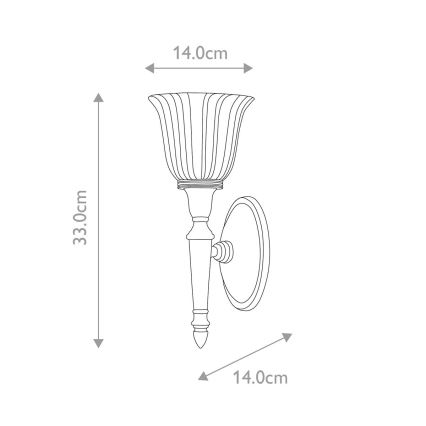Elstead - LED стенен осветител за баня DRYDEN 1xG9/3W/230V IP44 златист